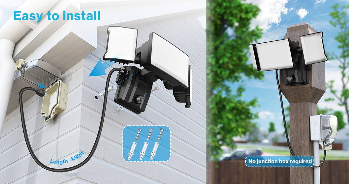 Brightness 60W Dusk till Dawn Outdoor Security Lights - OLAFUS Brightness 60W Dusk till Dawn Outdoor Security Lights - OLAFUS